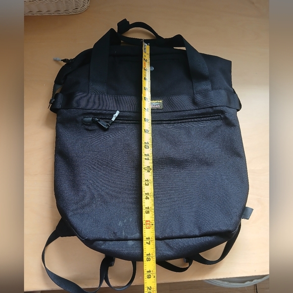 L.L BEAN Mountain 100% Nylon Black Unisexe Backpack Zipper Closure - Picture 10 of 11